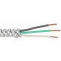 250 ft. Solid Metal Clad; Conductors: 2 with Ground, 12 AWG Wire Size, Silver