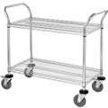 39"L x 18"W x 37-1/2"H Stainless Steel Stainless Steel Wire Cart, 1200 lb. Load Capacity