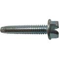 1/2" Case Hardened Steel Thread Cutting Screw with Hex Washer Head Type; PK100