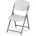 Gray Steel Folding Chair with Platinum Seat Color, 4PK
