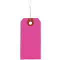 Blank Shipping Tag: #4, 4 1/4 in Tag Ht, 2 1/8 in Tag Wd, 13 Points, Fluorescent Pink, 1,000 PK