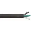 25 ft. Portable Cord; Conductors: 3, Wire Size: 10 AWG, Jacket Type: SJOOW, Jacket Color: Black