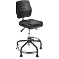 Shopsol Black Polyurethane Task Chair 19" Back Height, Arm Style: No Arm