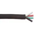 50 ft. Portable Cord; Conductors: 4, Wire Size: 14 AWG, Jacket Type: SJOOW, Jacket Color: Black