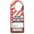 Labeled Lockout Hasp, Snap-On Lockout Hasp Style, Aluminum/Steel