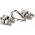 Wire Rope Clip and Thimble Kit, U-Bolt, Stainless Steel, 1/4" For Wire Rope Dia.