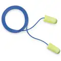 Bullet Ear Plugs, 33dB Noise Reduction Rating NRR, Corded, Universal, Yellow, PK 200