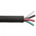 25 ft. Portable Cord; Conductors: 4, Wire Size: 10 AWG, Jacket Type: SOOW, Jacket Color: Black