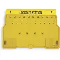Master Lock Lockout Station: Unfilled, 0 Components, 15 1/2 in Ht, 22 in Wd