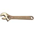 12" Adjustable Wrench, Plain Handle, 1-1/2" Jaw Capacity, Nickel Aluminum Bronze
