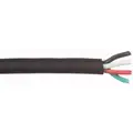 100 ft. Portable Cord; Conductors: 4, Wire Size: 16 AWG, Jacket Type: SOOW, Jacket Color: Black
