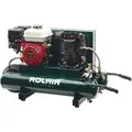 Portable Gas Air Compressor: 1 Stage, 5.5 hp Engine, Honda, 11 cfm @ 90 psi, 9 gal Air Tank