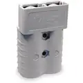 Anderson Power Products Power Connector, Gray, 1/0 Wire Size (AWG), 0.437" Max. Wire Dia.