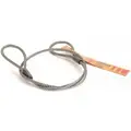 Dayton Wire Rope Sling: 1/4 in Rope Dia, 4 ft Sling Lg, 1,300 lb Vertical Hitch Capacity