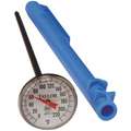 Analog Stem Thermometer, 0&deg; to 220&deg; Temp. Range (F), 5" Stem Length