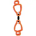 Proto Glove Clip with Dual Clips, Orange, Holds (1) Pair of Gloves, Plastic with Rubber Connector