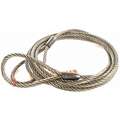 Dayton Wire Rope Sling: 1/2 in Rope Dia, 10 ft Sling Lg, 5,000 lb Vertical Hitch Capacity