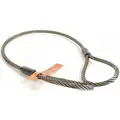 Dayton Wire Rope Sling: 1/2 in Rope Dia, 4 ft Sling Lg, 5,000 lb Vertical Hitch Capacity