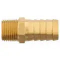 Low Lead Brass Male Hose Barb with Straight Fitting Style, 1/2" Thread Size