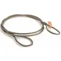 Dayton Wire Rope Sling: 3/8 in Rope Dia, 10 ft Sling Lg, 2,800 lb Vertical Hitch Capacity