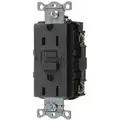 Hubbell Wiring Device-Kellems 15A Industrial Receptacle, Black; Tamper Resistant: No