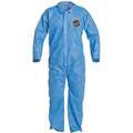 Dupont Collared Disposable Coveralls with Open Cuff, SMS Material, Blue, XL