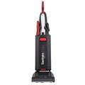 Sanitaire Upright Vacuum, Disposable Bag, 12" Cleaning Path Width, 105 cfm, 17.0 lb. Weight
