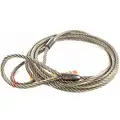 Dayton Wire Rope Sling: 5/8 in Rope Dia, 10 ft Sling Lg, 7,800 lb Vertical Hitch Capacity
