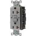 Hubbell Wiring Device-Kellems 20A Industrial Receptacle, Gray; Tamper Resistant: No