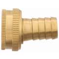 Low Lead Brass Female Hose Barb with Straight Fitting Style, 3/4" Thread Size