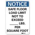Lyle Load Limit, Notice, Recycled Aluminum, 14" x 10", With Mounting Holes, Engineer