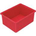 Akro-Mils Divider Box, Red, 10" H x 22-3/8" L x 17-3/8" W, 1EA