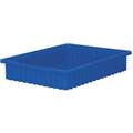 Akro-Mils Divider Box, Blue, 4" H x 22-3/8" L x 17-3/8" W, 1EA