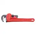 Rothenberger Pipe Wrench: Steel, 3 in Jaw Capacity, Serrated, 8 in Overall Lg, Straight