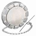 Fuel Cap, Threaded with Chain and Cross Bar, 3-3/8 in. Neck Diameter, 3 in. Neck Length