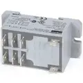 Dayton 12VDC, 8-Pin Bottom Flange, Din Rail Enclosed Power Relay; Electrical Connection: 1/4" Tab Terminal
