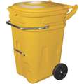 Eagle Manufacturing Company 95 gal. Rectangular Flat Top Roll Out Industrial Spill Cart, 44"H, Yellow