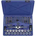 40-Piece Carbon Steel Tap and Die Set with #4 to 1/2" Size Range