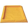 Eagle Spill Containment Berm: 57 3/4 in L x 57 3/4 in W, 30 gal Spill Capacity, gal., PVC, Yellow