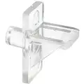 Shelf Support Peg: Plastic, 5 lb Load Capacity (Lb.), Clear, 1/4 in, 29/32 in, 8 PK