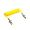 Grote 15' ISO Coiled Cord with 12" Leads Yellow