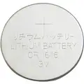 1616, Coin Cell Battery, ANSI, Lithium, 3VDC, Diameter 0.624", Depth 0.059"