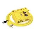 Hubbell Wiring Device-Kellems Plug-In GFCI with Cord, 6 ft, Yellow, 15.0 A, Plug Configuration NEMA 5-15P