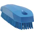 4-57/64"L Polyester Block Hand and Nail Brush, Blue