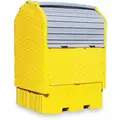 Ultratech Covered, Polyethylene IBC Containment Unit; 365 gal. Spill Capacity, No Drain Included, Yellow/Gray