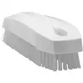 4-57/64"L Polyester Block Hand and Nail Brush, White