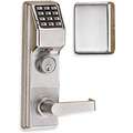 Electronic Keyless Exit Trim Lock, Entry with Key Override, Satin Chrome, Series ETDL