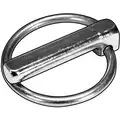 Lynch Pin: Steel, C1010 and C1020, Zinc Plated, 7/16 in Pin Dia., 1 3/4 in Fastener Lg, 10 PK