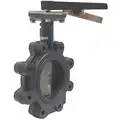 Butterfly Valve: Lug Style, Cast Iron, 6 in Pipe Size, 200 psi Max. Water Pressure