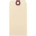 Wire Tag, Manila Natural Kraft Paper, Height: 6-1/4", Width: 3-1/8", 1000 Pk
